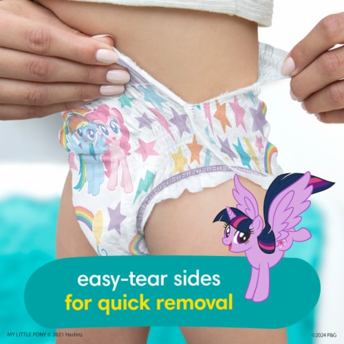 Pampers Easy Ups Training Pants Girls 4T-5T (37+ lbs) Perspective: bottom