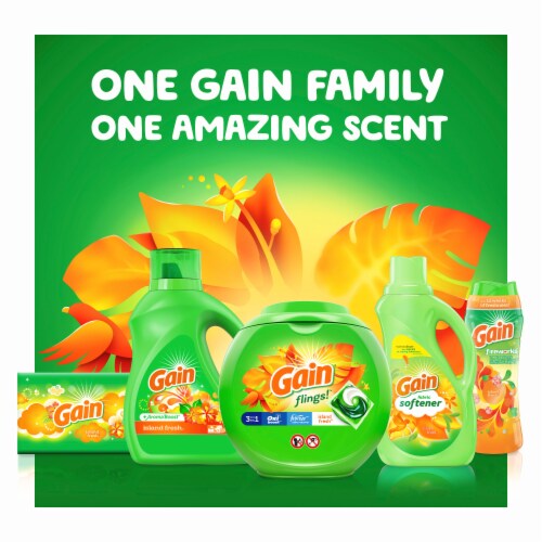 Gain + Aroma Boost Island Fresh Liquid Laundry Detergent Perspective: bottom