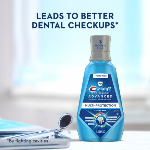 Crest Pro-Health Advanced Alcohol Free Multi-Protection Fresh Mint Mouthwash Perspective: bottom