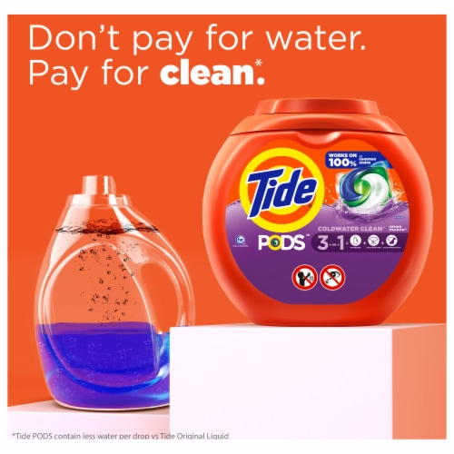 Tide Pods Spring Meadow Pacs Laundry Detergent Pods Perspective: bottom