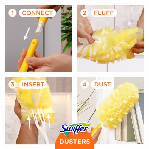 Swiffer Heavy Duty Febreze Odor Defense Pet Duster Refills Perspective: bottom