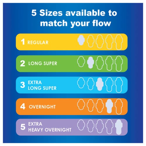 Always® Leak-Free Comfort Super Long Maxi Pads Perspective: bottom