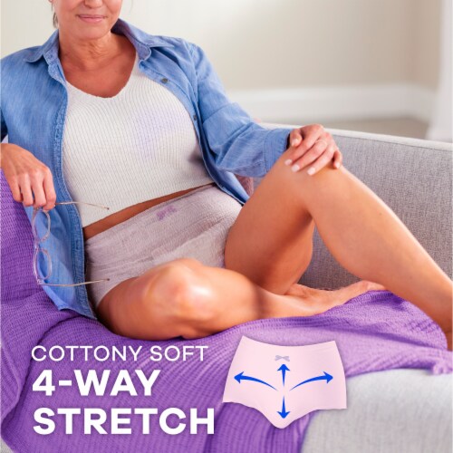 Always Discreet Adult Incontinence & Postpartum Underwear for Women Maximum XXL Perspective: bottom