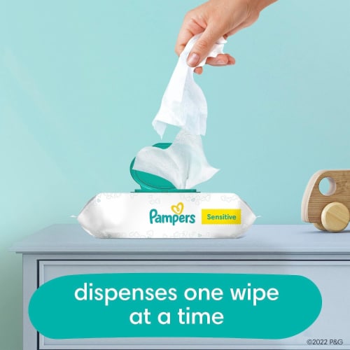 Pampers Sensitive Perfume Free Baby Wipes Perspective: bottom