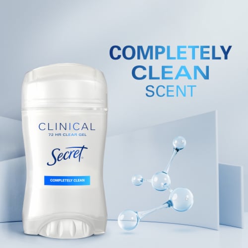 Secret Clinical Strength for Women Antiperspirant Deodorant Clear Gel Completely Clean Perspective: bottom