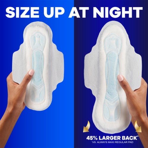 Always® Maxi Size 2 Long Super Unscented Pads with Flexi-Wings Perspective: bottom