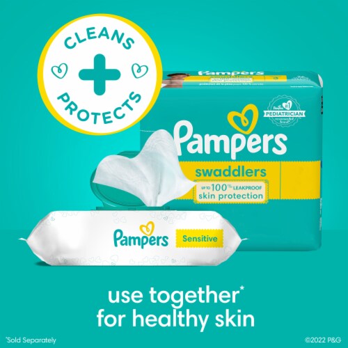 Pampers Sensitive Perfume Free Baby Wipes Perspective: bottom