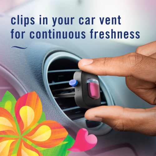 Febreze Island Fresh Car Odor-Eliminating Air Freshener Vent Clip with Gain Scent Perspective: bottom