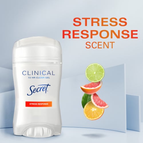 Secret Clinical Strength Clear Gel Antiperspirant and Deodorant for Women, Stress Response Perspective: bottom