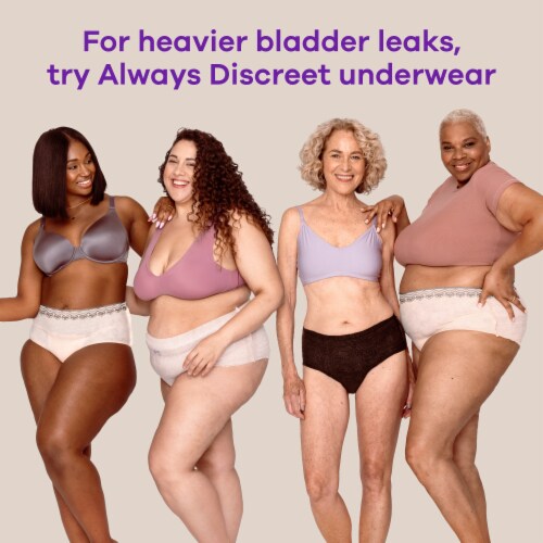 Always Discreet Very Light Absorbency Long Size 2 Incontinence Liners Perspective: bottom