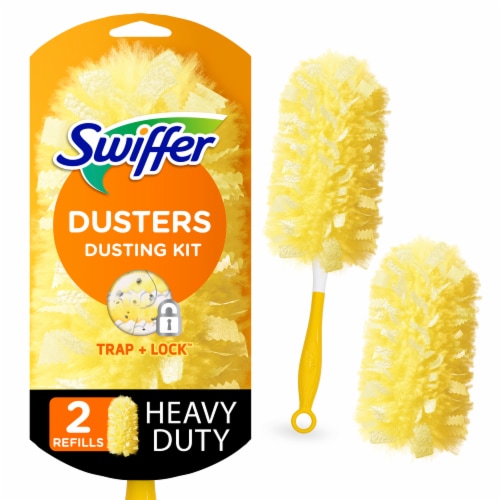 Swiffer Dusters Cleaning Kit Feather Duster Alternative Unscented Includes 1 Handle + Refills Perspective: bottom