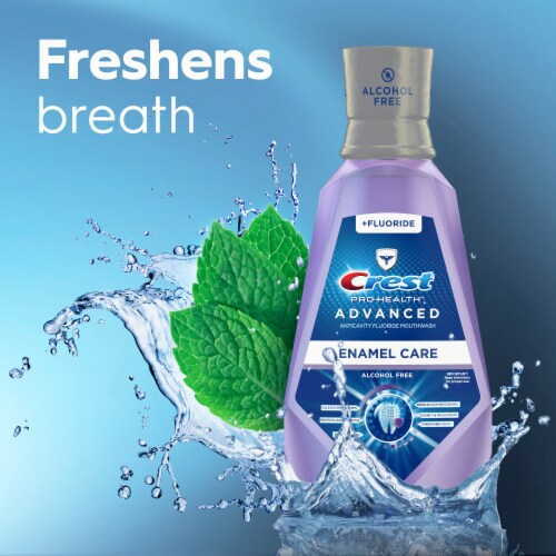 Crest Enamel Care Pro-Health Alcohol Free Advanced Mouthwash Perspective: bottom