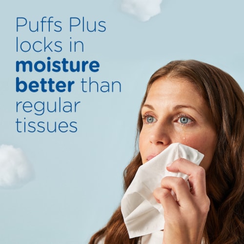 Puffs Plus Lotion Mega Cube Facial Tissue Perspective: bottom
