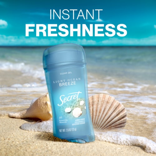Secret Fresh Clear Gel Antiperspirant and Deodorant for Women, Oceanside, 2.6 oz Perspective: bottom