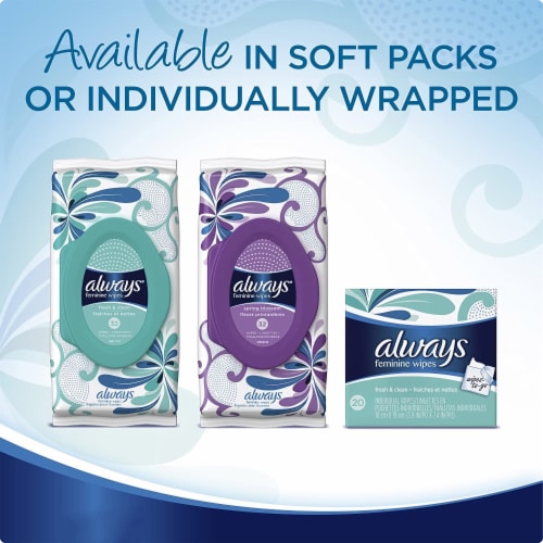 Always Feminine Wipes Fresh & Clean Perspective: bottom