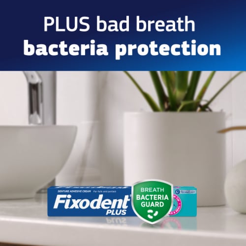 Fixodent Plus Breath Bacteria Guard Secure Denture Adhesive Perspective: bottom