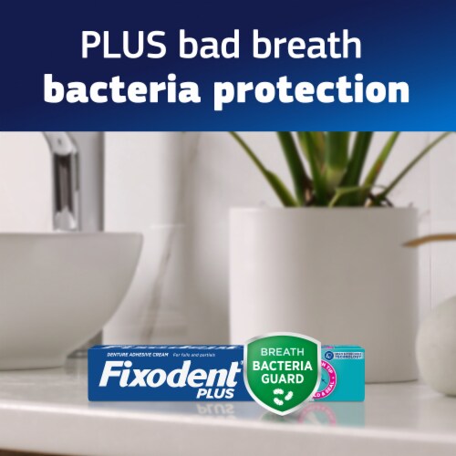 Fixodent Plus Breath Bacteria Guard Secure Denture Adhesive Perspective: bottom