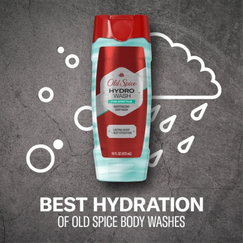 Old Spice Moisturizing Hydro Wash Pure Sport Plus Body Wash Perspective: bottom