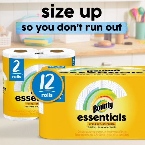 Bounty Essentials Select-A-Size Paper Towels Double Rolls Perspective: bottom