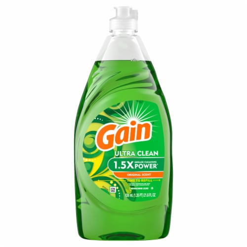 Gain Ultra, Original Scent Liquid Dish Soap Perspective: bottom