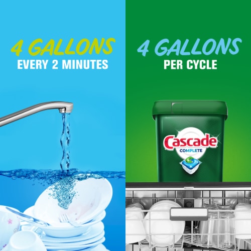 Cascade Complete ActionPacs Fresh Scent Dishwasher Detergent Perspective: bottom