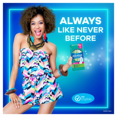 Always Ultra Thin Size 1 Regular Unscented Pads With Wings Perspective: bottom