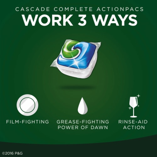 Cascade Complete ActionPacs Fresh Scent Dishwasher Detergent Perspective: bottom