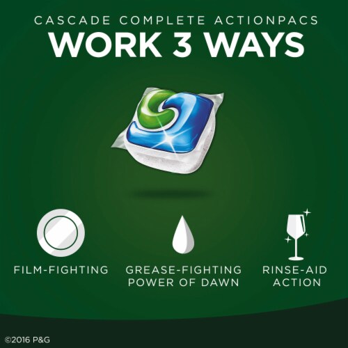 Cascade Complete ActionPacs Fresh Scent Dishwasher Detergent Perspective: bottom