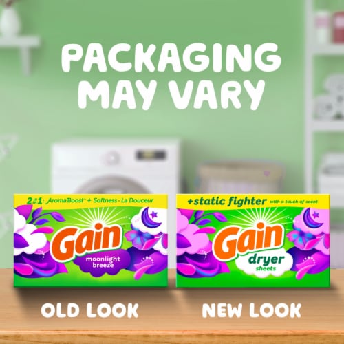 Gain Moonlight Breeze Dryer Sheets Perspective: bottom
