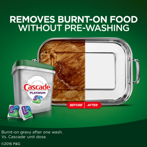 Cascade Platinum Fresh Scent Dishwasher Detergent Action Pacs Perspective: bottom