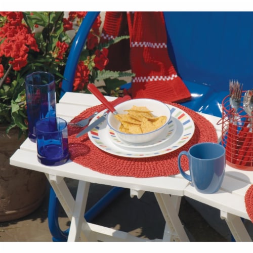 Adams Quik-Fold Table - White Perspective: bottom