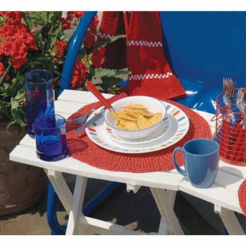 Adams Quik-Fold Table - White Perspective: bottom