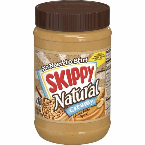 Skippy® Natural Creamy Peanut Butter Spread Perspective: bottom