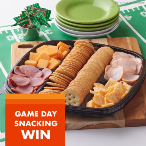Hormel Gatherings® Honey Ham and Turkey with Cheese and Crackers Deli Party Tray Perspective: bottom