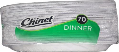 Chinet® Classic Paper Dinner Plates - White Perspective: bottom