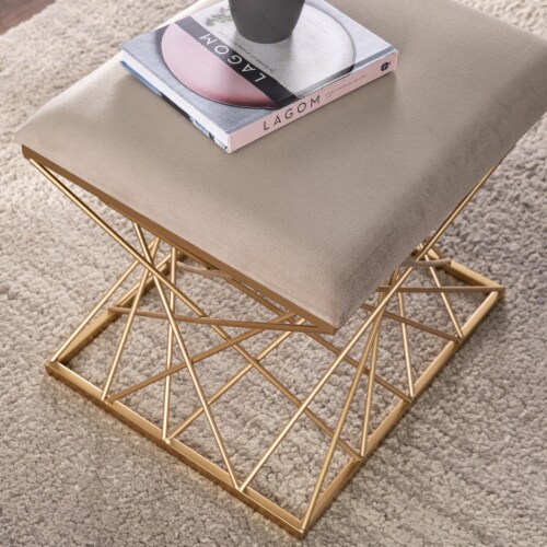 Mikkeli Square Upholstered Stool Perspective: bottom