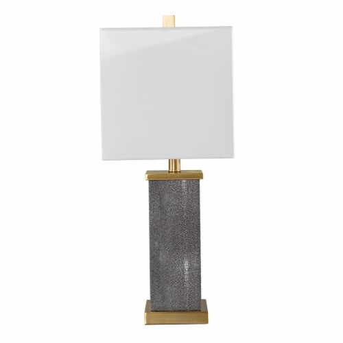 SEI Furniture Lavano Table Lamp with Shade in Black/White/Gold Perspective: bottom
