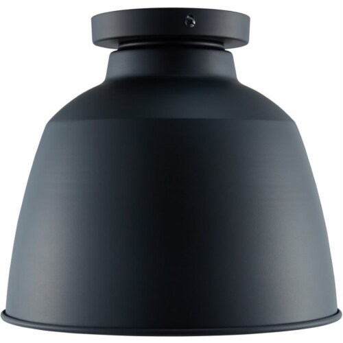 SEI Furniture Averni Industrial Metal Dome Flush Mount in Black, 1 Kroger