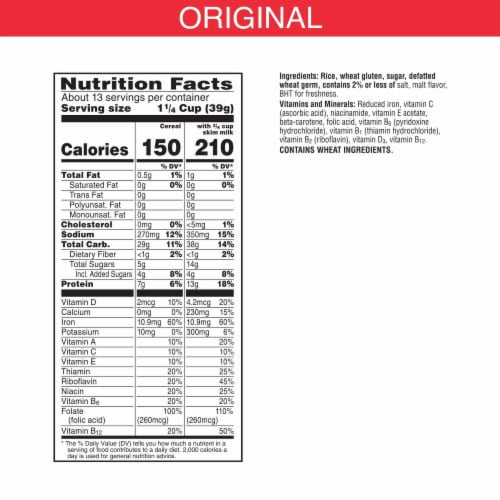 Kellogg's® Special K Original Family Size Cereal Perspective: bottom