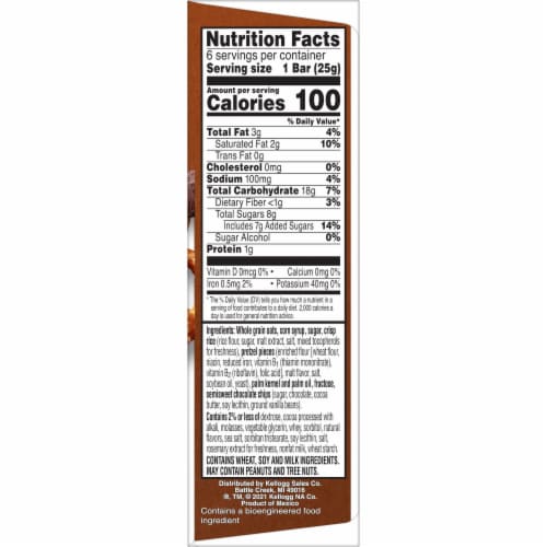 Kellogg's Special K Salted Pretzel Chocolate Chewy Snack Bars Perspective: bottom