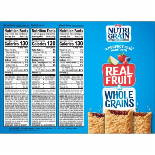 Nutri-Grain Variety Pack Soft Baked Breakfast Bars Perspective: bottom