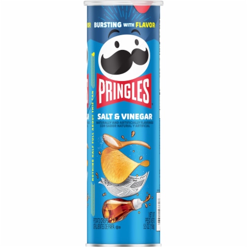 Pringles® Salt and Vinegar Potato Crisps Chips Perspective: bottom