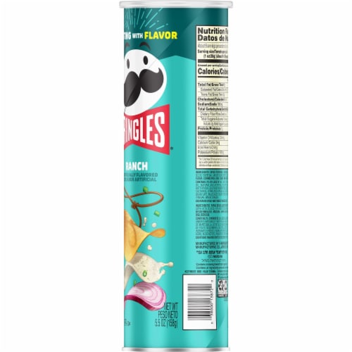 Pringles® Ranch Potato Crisps Chips Perspective: bottom