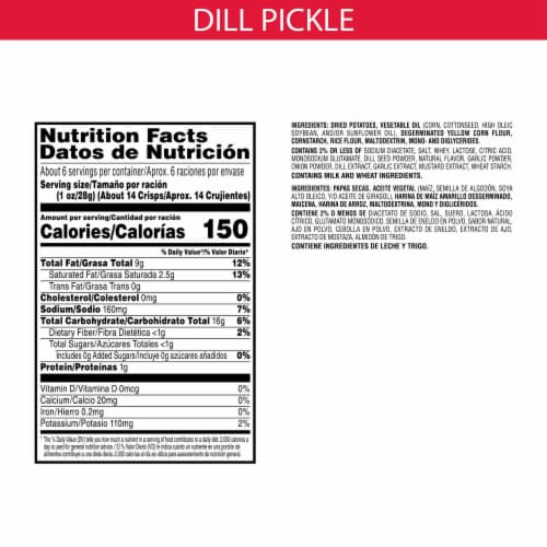 Pringles® Dill Pickle Potato Crisps Chips Perspective: bottom