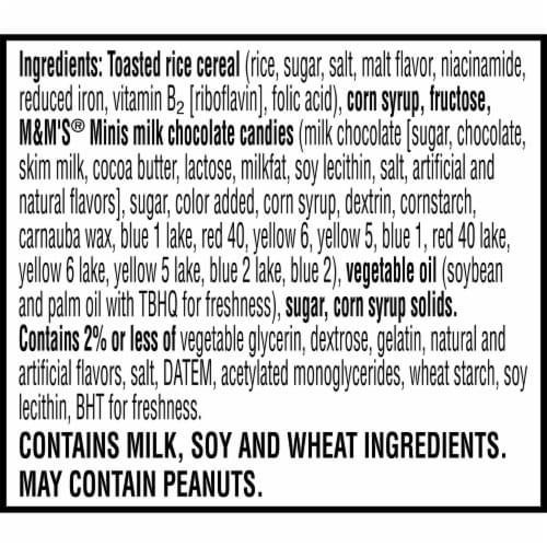Kellogg's Rice Krispies Treats Marshmallow Snack Bars M&M's Minis Perspective: bottom