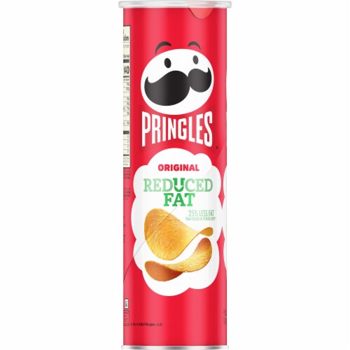 Pringles Reduced Fat Original Potato Crisps Chips Perspective: bottom