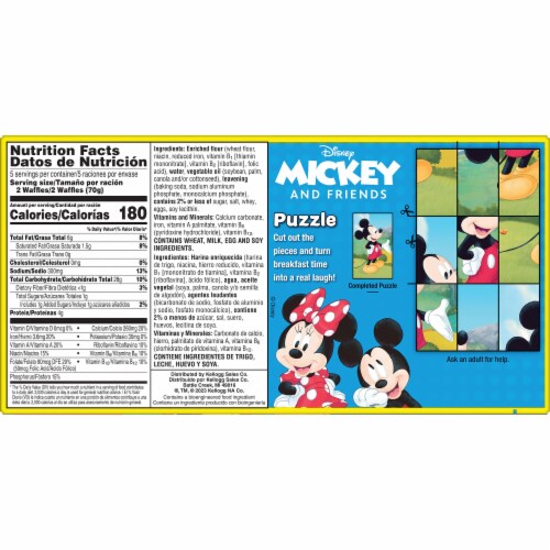 Eggo Disney Mickey Mouse Mini Frozen Pancakes Homestyle Perspective: bottom