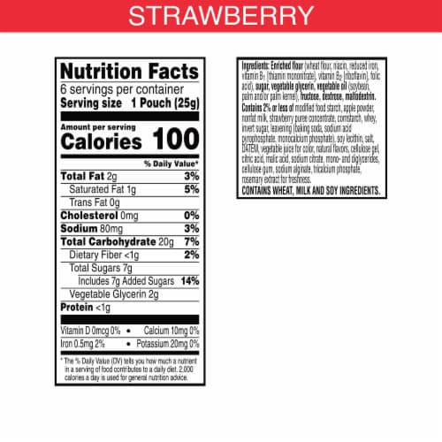 Kellogg's Special K Bar Strawberry Pastry Crisps Perspective: bottom