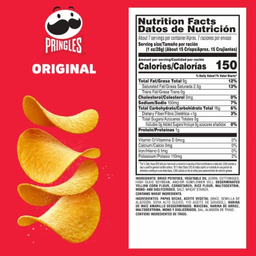 Pringles® Original Party Stack Potato Crisps Chips Perspective: bottom