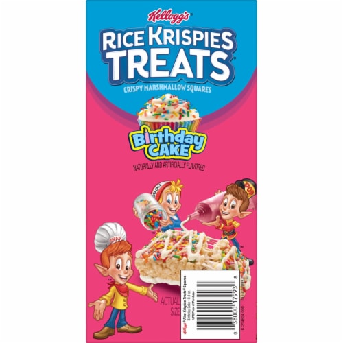 Kellogg's Rice Krispies Treats Birthday Cake Marshmallow Snack Bars Perspective: bottom
